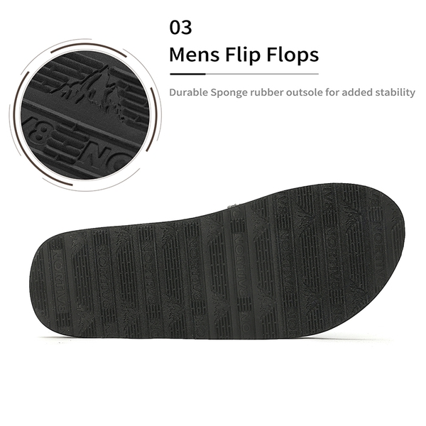 Men's EVA Thong Flip Flops - BLACK GREY - 4